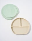 Teeny Weeny Silicone Suction Divider Plates, 2-Pack, Green product photo View 03 S