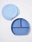 Teeny Weeny Silicone Suction Divider Plates, 2-Pack, Blue product photo View 03 S