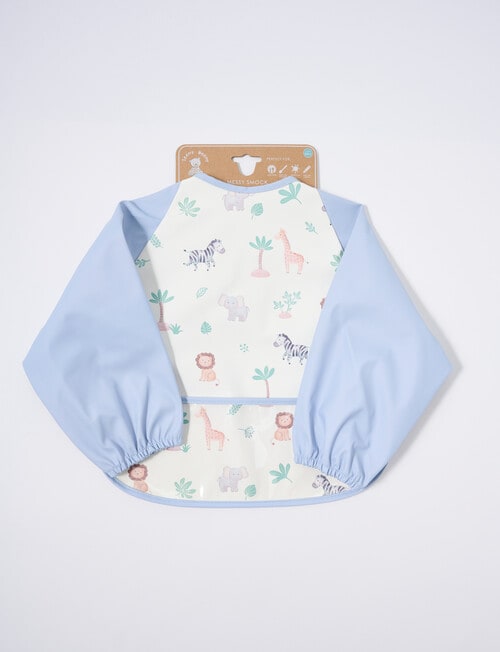 Teeny Weeny Long Sleeve Messy Smock with Pocket, Safari product photo View 02 L