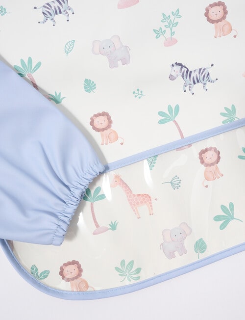 Teeny Weeny Long Sleeve Messy Smock with Pocket, Safari product photo View 04 L