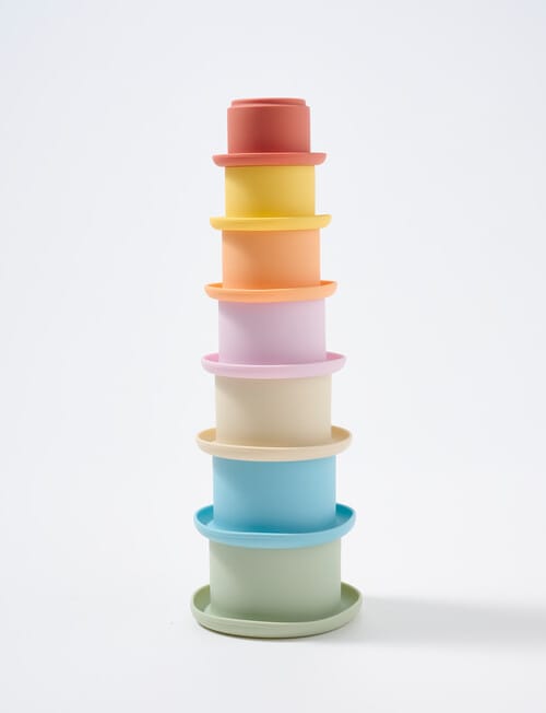 Teeny Weeny Silicone Round Stacking Cups product photo