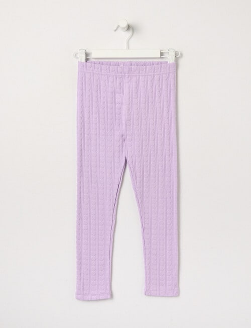 Mac & Ellie Full Length Jacquard Spot Legging, Lilac product photo