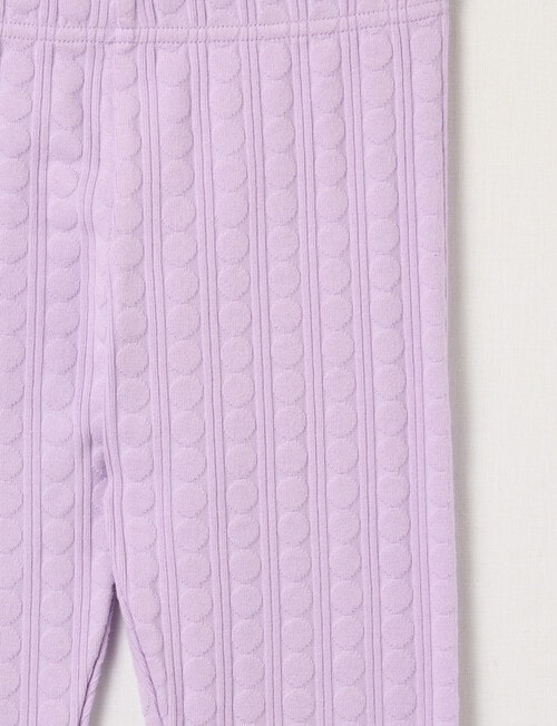 Mac & Ellie Full Length Jacquard Spot Legging, Lilac product photo View 02 L