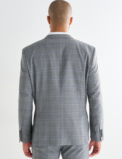 Laidlaw + Leeds Multicheck Tailored Jacket, Light Grey product photo View 02 L