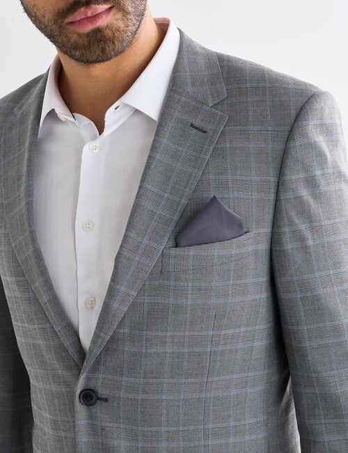 Laidlaw + Leeds Multicheck Tailored Jacket, Light Grey product photo View 04 L