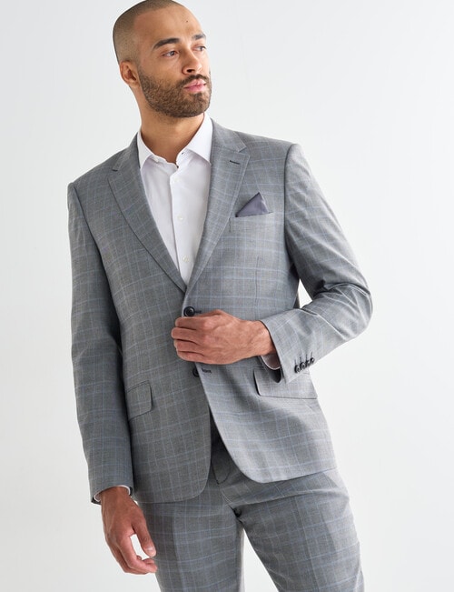 Laidlaw + Leeds Multicheck Tailored Jacket, Light Grey, Size 104 product photo