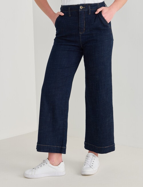 Denim Republic Wide Leg Jean, Rinse product photo