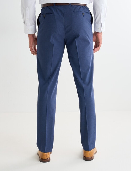 Laidlaw + Leeds Mini Houndstooth Tailored Pant, Navy product photo View 02 L