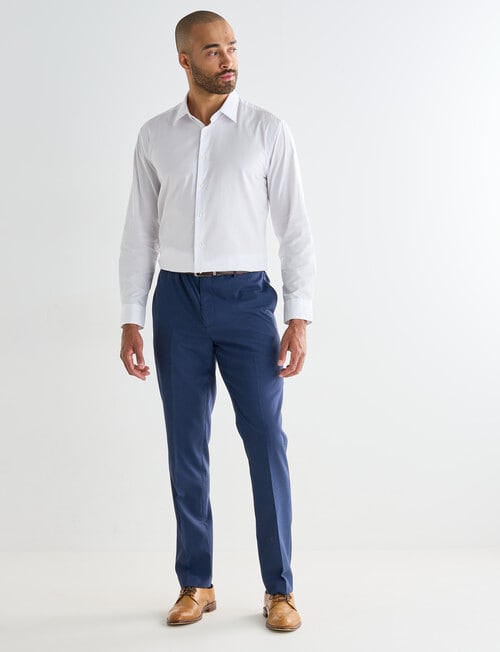 Laidlaw + Leeds Mini Houndstooth Tailored Pant, Navy product photo View 03 L