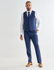 Laidlaw + Leeds Mini Houndstooth Tailored Pant, Navy product photo View 05 S