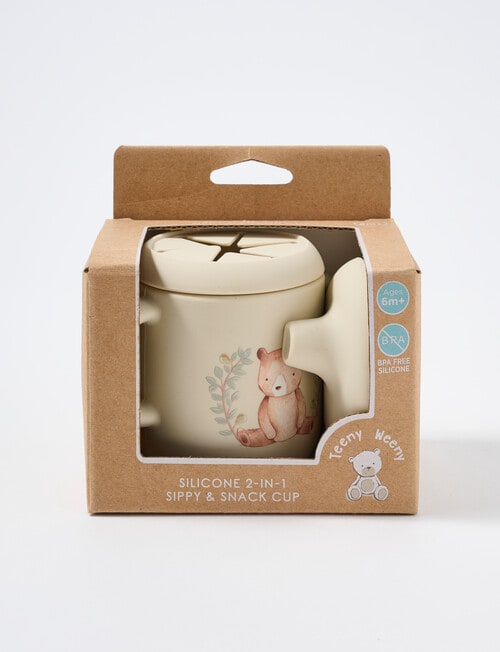 Teeny Weeny Silicone 2-in-1 Sippy & Snack Cup, Bear product photo View 02 L