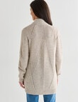 Ella J Deco Cardigan, Oatmeal product photo View 02 S