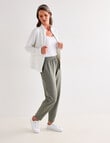 Ella J Two-Way Zip Sweatshirt, Ivory product photo View 03 S