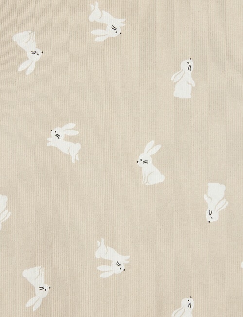 Mac & Ellie Bunnies Rib Long Sleeve Tee, Natural product photo View 02 L