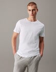 Calvin Klein Classic Crew Neck Tee, 3-Pack, White product photo View 02 S