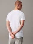 Calvin Klein Classic Crew Neck Tee, 3-Pack, White product photo View 03 S
