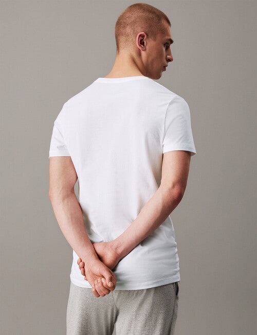 Calvin Klein Classic Crew Neck Tee, 3-Pack, White product photo View 03 L