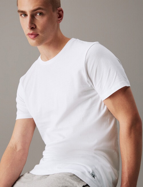 Calvin Klein Classic Crew Neck Tee, 3-Pack, White product photo View 04 L