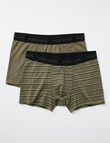 Mazzoni Trunk, 2-Pack, Khaki Stripe & Plain Khaki product photo View 03 S