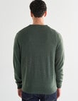North South Merino V Neck Jumper, Sage product photo View 02 S