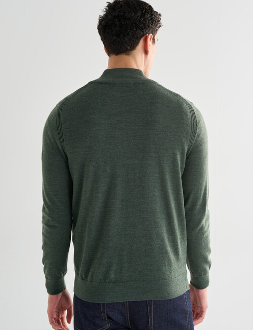 North South Merino Quarter Zip Merino Pullover, Sage product photo View 02 L