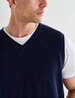 North South Merino Vest, Navy product photo View 04 S