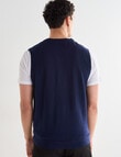 North South Merino Vest, Navy product photo View 02 S