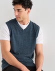 North South Merino Vest, Petrol product photo