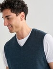 North South Merino Vest, Petrol product photo View 04 S