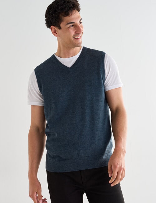 North South Merino Vest, Petrol product photo View 05 L