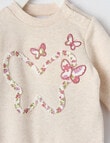 Teeny Weeny Butterfly Fleece Sweatshirt, Pink Marle product photo View 03 S