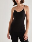 Lyric Shelf Cotton Cami, Black, 8-20 product photo