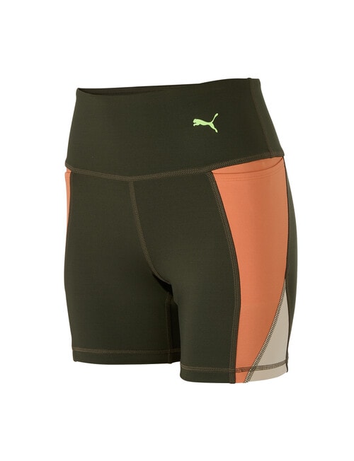 Puma Panelled 5" Short Tight, Green Moss product photo View 03 L