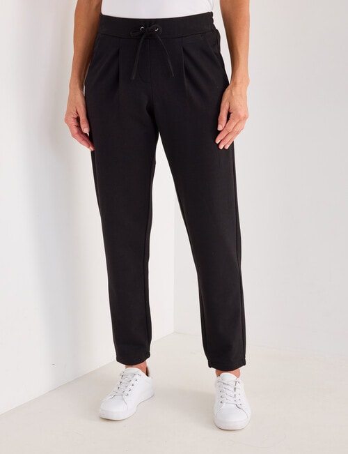 Ella J Supersoft Trackpant, Shorter Length, Black product photo