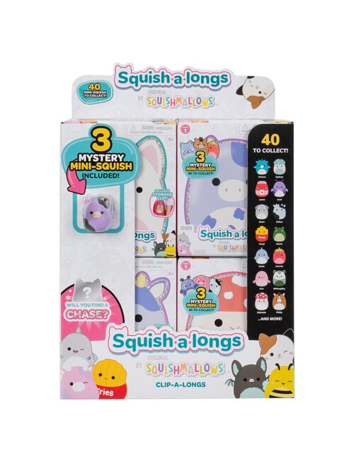 Squishmallows Clip-a-longs, 3-Pack, Assorted product photo