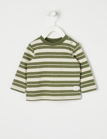 Teeny Weeny Stripe Long-Sleeve Tee, Pine product photo