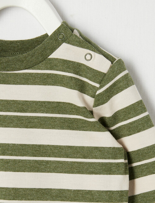 Teeny Weeny Stripe Long-Sleeve Tee, Pine product photo View 02 L