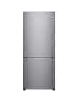 LG Electronics 420L Bottom Mount Fridge with Door Cooling, Stainless Steel, GB-455PL product photo