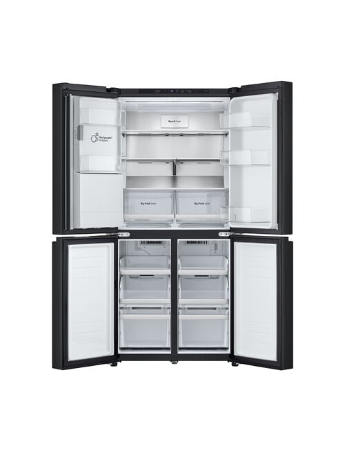 LG Electronics 506L Slim French Door Fridge with Ice & Water Dispenser, Matte Black, GF-L500MBL product photo View 02 L