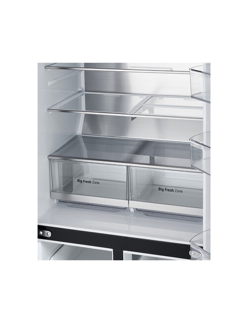 LG Electronics 506L Slim French Door Fridge with Ice & Water Dispenser, Matte Black, GF-L500MBL product photo View 09 L