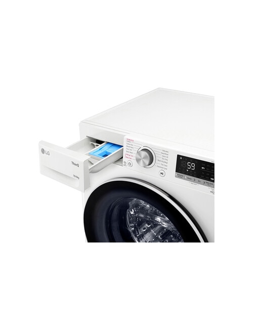 LG Electronics 10kg Front Load Washer & 6kg Dryer Combo, White, WVC5-1410W product photo View 07 L