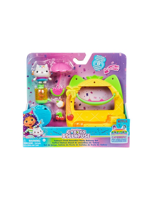 Gabby's Dollhouse Cakey's Fruit Smoothie Party Balcony Set product photo View 03 L