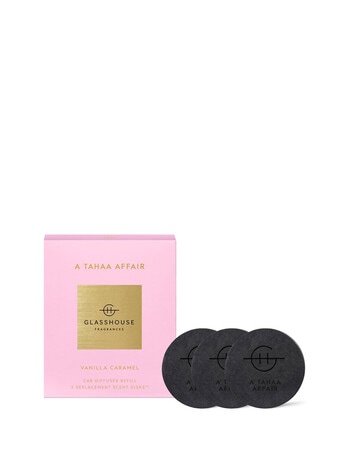 Glasshouse Fragrances 3 Replacement Scent Disks for Car Diffuser, A Tahaa Affair product photo