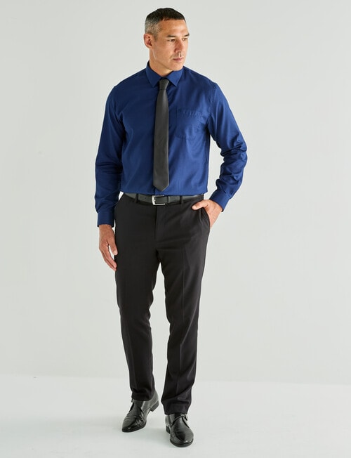 Chisel New Herringbone Long Sleeve Shirt, Navy product photo View 03 L