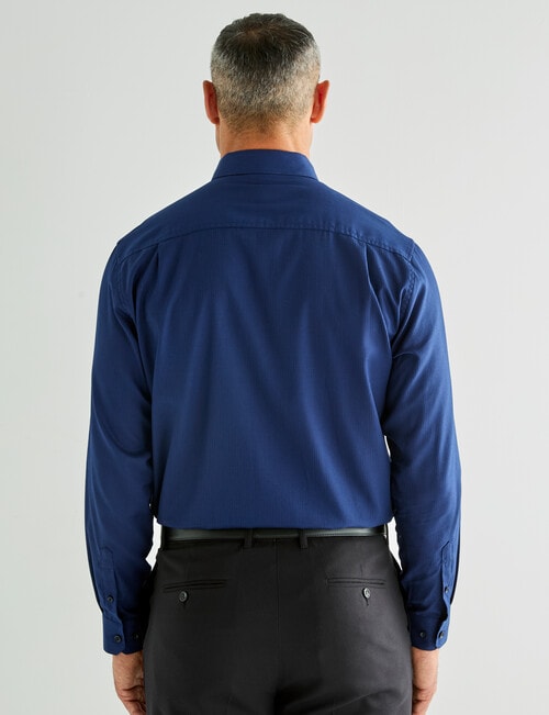 Chisel New Herringbone Long Sleeve Shirt, Navy product photo View 02 L