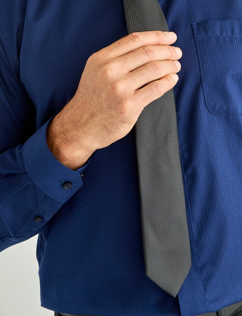 Chisel New Herringbone Long Sleeve Shirt, Navy product photo View 04 L