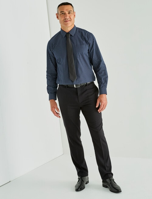 Chisel Rise Ditsy Long Sleeve Shirt, Navy product photo View 03 L