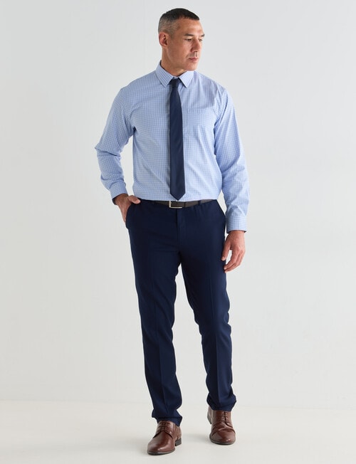 Chisel Multi Check Long Sleeve Shirt, Blue Navy product photo View 03 L