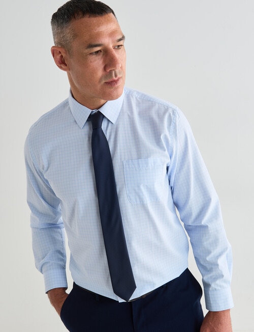 Chisel Multi Check Long Sleeve Shirt, Light Blue product photo