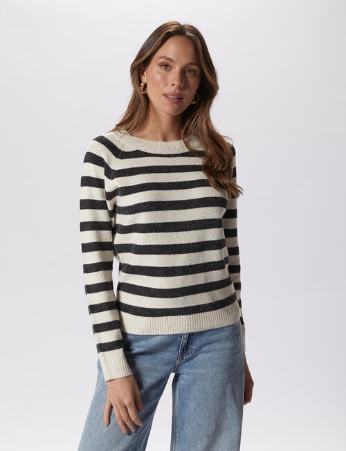 Vero Moda Doffy Blouse, Birch Stripe & Black product photo